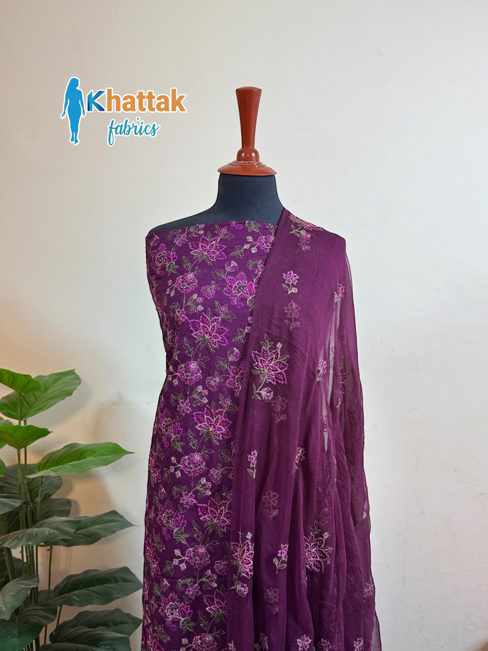 Winter Karandi Suit KF-127 Fabric Set Winter Karandi 3PC KF-127 Embroidered Suit Fabric Set