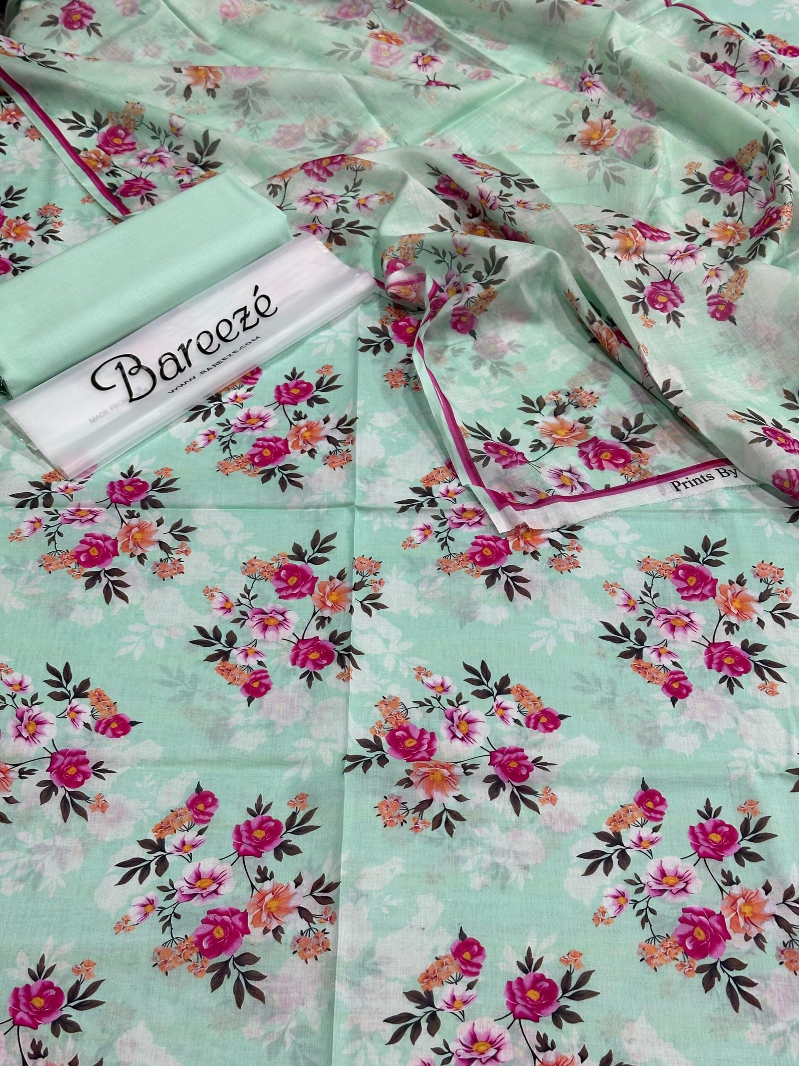 bareeze 3pc printed lawn