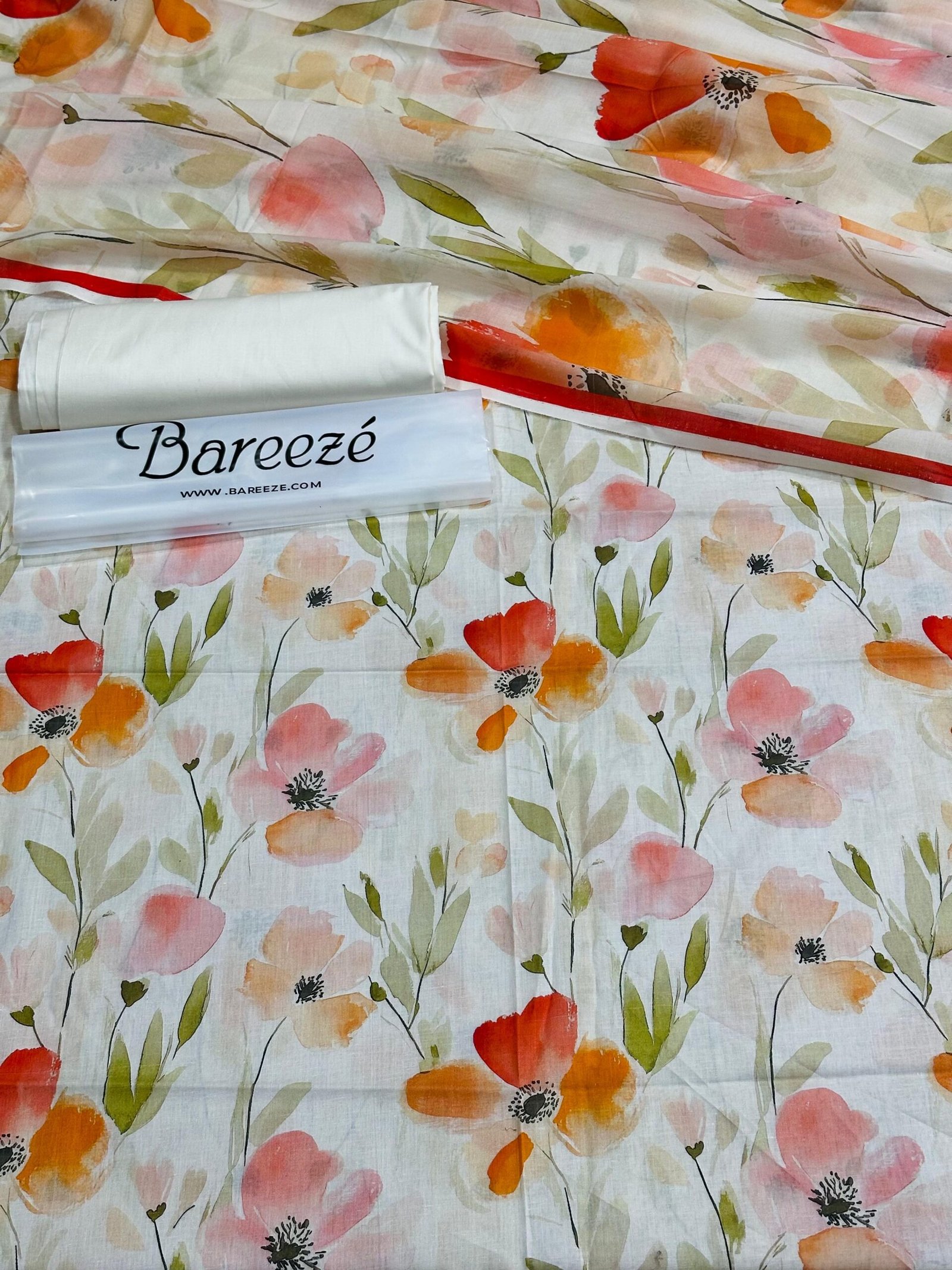 bareeze 3pc printed lawn