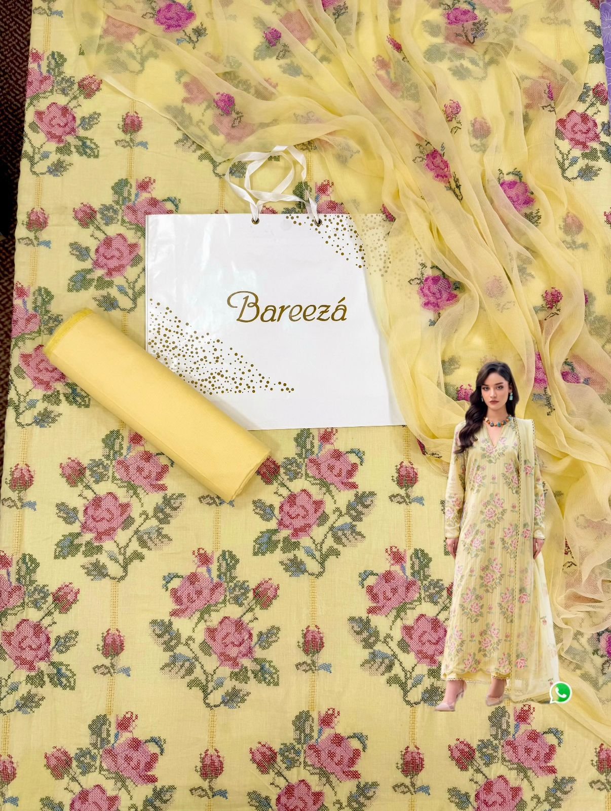 bareeze 3pc lawn all over embri